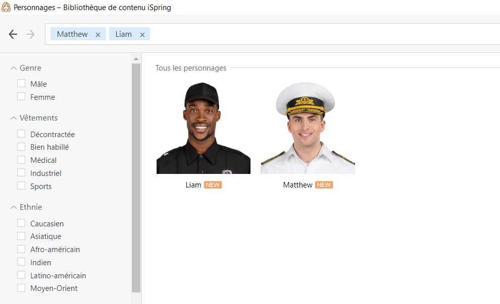ispring bibliotheque personnages maritime securite