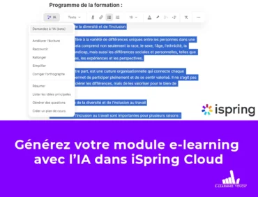 Générez votre module e-learning avec l’IA dans iSpring Cloud