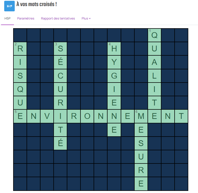 capture mots croisés H5P
