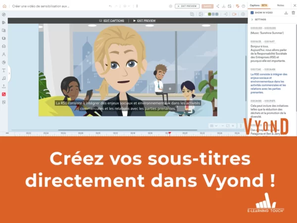 Créez vos sous-titres directement dans Vyond !