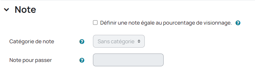 Capture note dans Video Time sur Moodle