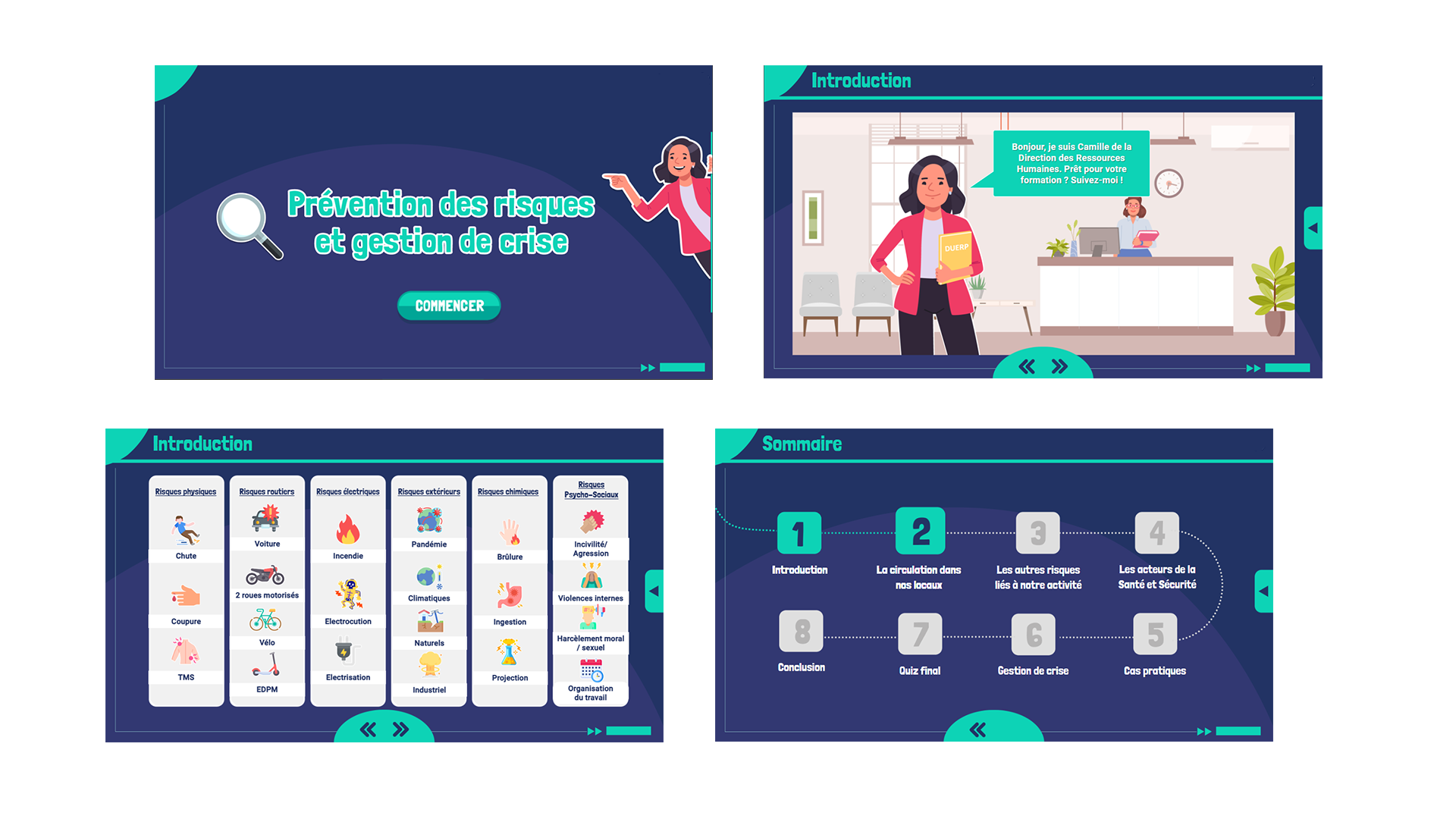 captures de module e-learning